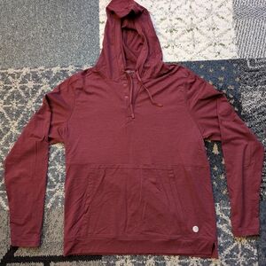 Men's Burgundy Hoodie Shirt